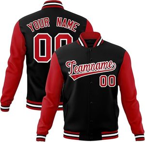Veste de baseball réversible personnalisée OEM pour homme, style streetwear, avec broderie de lettres, patchs en chenille et ruban - Product Image 5