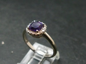 Natural Amethyst Halo <b>Ring</b> <b>925</b> <b>Silver</b> Prong Setting Engagement Wedding Anniversary Gift Party Wear - Product Image 2