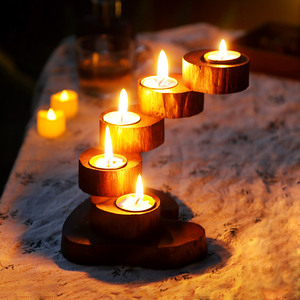 Portavelas de madera MDF cortado a láser, nuevo diseño premium, producto estrella, recién llegado - venta al por mayor aquí - Product Image 2