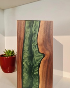 Handmade Rosewood Cremation Urn Green River Resin <b>Memorial</b> <b>Keepsake</b> Green River Memory Urn Peaceful River Ashes Urn - Product Image 4