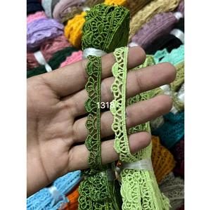 Floral Design Cotton Lace for Dupatta Decoration <b>Garment</b> & <b>Processing</b> <b>Accessories</b> Fashionable Lace For Lehenga Sarees Decor - Product Image 3