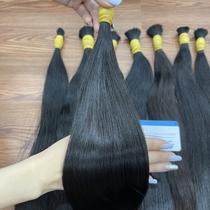 Super vente Extensions de cheveux humains d'un seul donneur Super lisses et soyeuses Couleur noire et grise naturelle - Product Image 2