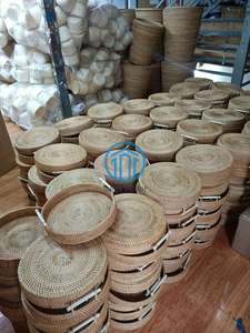 Cesta Decorativa de Mimbre Rojo en Forma de Tulipán, Hecha a Mano con Fibra Natural, Cesta Tejida para Mesa y Decoración del Hogar - Product Image 5