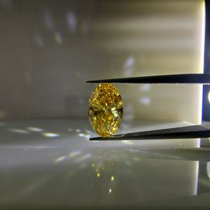 Diamante suelto cultivado en laboratorio, ovalado, brillante, de color amarillo intenso, certificado por IGI, 2 quilates, VS2, para la fabricación de joyas, suministro al por mayor. - Product Image 5