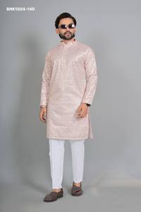 Colección de Kurta-Payjama de Rayón de Primera Calidad con Cuello Bordado y Manga Larga, Exportador Indio, Suministro al por Mayor - Product Image 5