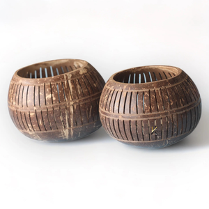 Meilleures ventes : Porte-bougie en coquille de noix de coco pour la décoration intérieure et l'éclairage d'ambiance, sculpté à la main en palmier naturel, cadeau lumineux commémoratif - Product Image 4