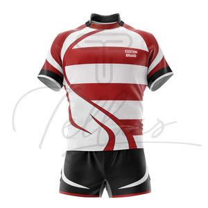 Nueva Llegada, Uniforme de Rugby de Manga Corta, Transpirable, de Talla Grande, con Diseño Personalizado y Estampado por Transferencia de Calor, Ropa de Entrenamiento - Product Image 3