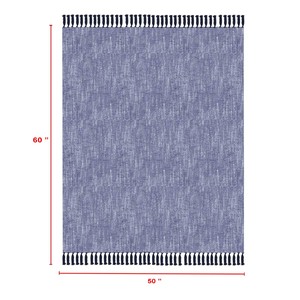 New Latest Design 100% Cotton Throw <b>Blanket</b> Eco Friendly Custom Cotton Throw With Fringes Design for Sofa. - Product Image 5