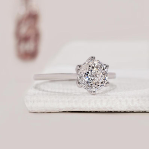 Anillo Solitario de Diamante Cultivado en Laboratorio con Corte Portugués VVS, Joyería Fina, Oro de 18K Personalizado, Certificado IGI, CVD, Anillo de Compromiso, Joyería Fina para Mujer - Product Image 2