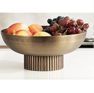 Cuenco decorativo de acero inoxidable con diseño martillado para mesa de comedor, frutero decorativo de metal para uso en el hogar, hoteles y restaurantes. - Product Image 4