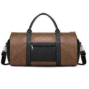 Bolsa de Viaje de Cuero Genuino de Lujo, Bolsa de Gran Capacidad para Viajes Cortos, para Hombres y Mujeres - Product Image 3