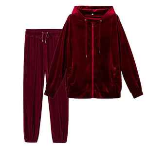 Top Quality Luxury Silk Touch <b>Lounge</b> Ensemble Comfortable Indoor Outdoor Casual Wear Quality Velvet Track Suit - Product Image 5