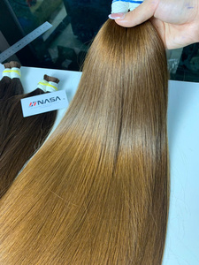 ผมต่อเวียดนามแท้ 100% คุณภาพสูง แบบ Super Double Drawn เย็บด้วยเครื่องจักรแบบ Double Weft สีน้ำตาล ขายส่งจำนวนมาก ปี 2025 สินค้าขายดี - Product Image 2
