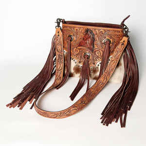 กระเป๋าหนังแท้ 100% ลายดอกไม้แกะสลักด้วยมือ สไตล์วินเทจสำหรับผู้หญิง รุ่นใหม่ปี 2026 น้ำหนักเบา สะพายข้าง/สะพายไหล่ - Product Image 4