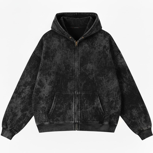 เสื้อฮู้ดดี้คุณภาพสูงแบบย้อมสีเอซิด 100% ผ้าฝ้ายเนื้อหนา ทรงไหล่ตก เสื้อฮู้ดดี้ย้อมสีเอซิดคุณภาพเยี่ยม - Product Image 3