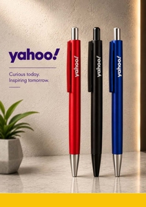 Stylo à bille en plastique personnalisé de luxe le plus vendu gravure laser sur corps en métal pour les employés de bureau professeurs d'université - Product Image 6