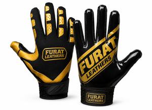 Furat <b>Silicone</b> Full Finger <b>Gloves</b> Black with White Topographic Print Moisture Wicking Non-Slip Outdoor Unisex Hook Loop Closure - Product Image 2