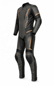 Traje de Motocicleta de Cuero de Una Pieza para Viajes de Larga Distancia |   Negro Marrón Gris |   Fabricante OEM ODM |   Diseño de Calidad Premium | - Product Image 3