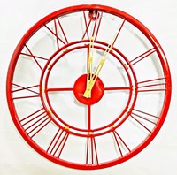 Horloge Murale Métallique Classique Moderne, Numérique et Mécanique, Silencieuse, Lumineuse, Motif Nature Morte, Design Étanche pour Salon, à Suspendre