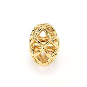 Separador Ovalado de Diseño en Oro Sólido de 14k y 18k, Hecho a Mano, 4.60x3.40mm, Suministro para Fabricación de Joyas con Baño de Oro de 14k, Empaquetado en Bolsa - Product Image 2