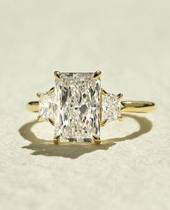 IGI/GIA Lab Grown Cut Diamond Vintage 14K Anillo de boda/compromiso amarillo Unisex Oro blanco fino para fiesta de aniversario-Worthy - Product Image 3