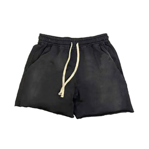 Pantalones Cortos Casuales para Hombre, de Algodón/Poliéster, Antiarrugas, de Secado Rápido, Transpirables, Ecológicos, con Cordón Ajustable y Cintura Media - Product Image 1