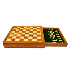 Juego de Ajedrez de Madera Maciza Hecho a Mano, Juego de Mesa Profesional Vintage con Cajón de Almacenamiento Acolchado, Juego de Ajedrez de Madera de Alta Calidad - Product Image 2