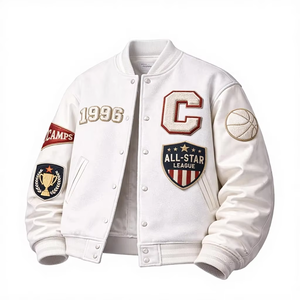 Fabricant de vestes universitaires, veste pull universitaire personnalisée, maillot de football pour hommes, veste de baseball vierge pour hommes en gros - Product Image 1