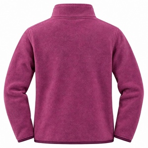 Veste polaire zippée à col montant en tissu chiné avec poches zippées, décontractée, sportive, légère, automne-hiver - Product Image 3