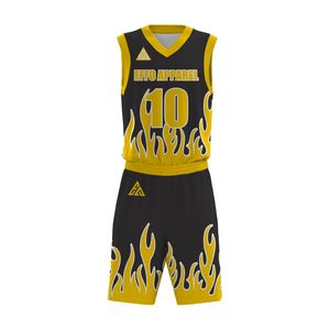 Tenues de basketball personnalisables en gros avec votre propre logo, légères, respirantes, 100 % polyester, ensembles en promotion - Product Image 4