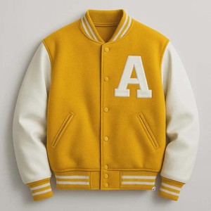 New Design Sports Varsity <b>Jacket</b> <b>Mens</b> Brown Beige <b>Letter</b> G Embroidered Front Button Closure Preppy Style Baseball Varsity <b>Jacket</b> - Product Image 6