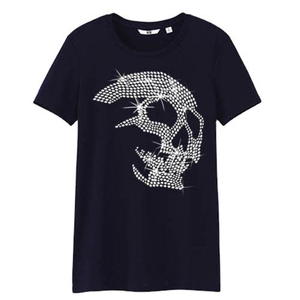 Nouveaux arrivages : t-shirts en coton imprimés avec des strass pour hommes et femmes, en vente en gros par Laz Industry, t-shirts personnalisés pour hommes, OEM. - Product Image 1