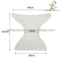 Couche profilée pour adulte en sergé 100% coton de haute qualité confortable, haute absorption, coupe réglable, couche pour adulte de taille personnalisée
