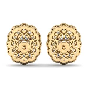 REYES - Pendientes de Diamantes Cultivados en Laboratorio CVD HPHT de Oro Sólido de 14K y 18K con Cierre de Rosca, Último Diseño, para Mujer, Fabricante de Joyería - Product Image 3