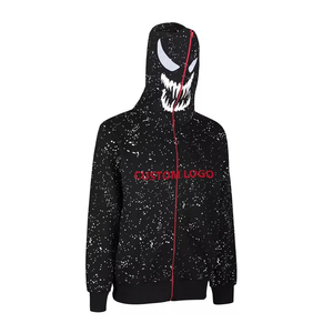 300 Gsm Cotton Blank Full Face <b>Zip</b> <b>up</b> Custom Essential Hoodies Puff Print Embroidered Manufacturer Men Zipper Hoody Sweatshirt - Product Image 1