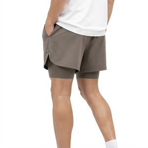 Shorts de bain pour hommes personnalisés, écologiques, imperméables, respirants, coupe-vent, séchage rapide, légers, en Spandex/Polyester, pour sports d'été - Product Image 5