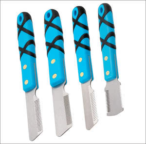 Cuchillo Profesional para Pelar Perros, Juego de 6 Piezas de Acero Inoxidable + Herramientas de Madera para el Cuidado del Pelaje y Recorte de Mascotas - Product Image 4