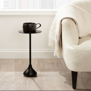 Modern Pedestal Drink <b>Table</b> Contemporary design Versatile furniture <b>Tall</b> Black Aluminum Side <b>Tables</b> - Product Image 3