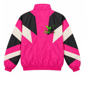 Chaqueta Bomber Cortavientos VANTEX SPORTS para Mujer, Color Rosa con Bloques de Color, Cuello Alto, Cierre de Cremallera, Estilo Retro Y2K, Ligera, de Poliéster - Product Image 2