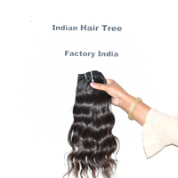 Ekstensi rambut murah, rambut asli India Remy, gelombang dalam, model hitam, sambungan ganda, kutikula sejajar, kualitas premium.