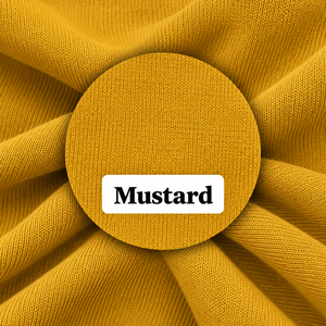 Mustard Polyester Rib Knit Valentino Fabric Stretch Textured Material For Fashion Apparel Garments Dresses <b>Tops</b> And Clothing - Product Image 3