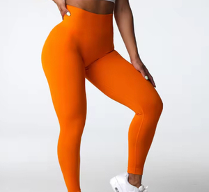 Leggings de sport personnalisés pour femmes 2026 – Respirants, sexy, moulants, pour yoga, couleurs unies, avec poches à la taille - Product Image 5