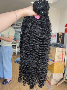 Cheveux Remy à cuticules alignées, bruts du Cambodge, en gros, mèches de cheveux à trame fine, pointes doublement tirées, 100% cheveux humains vierges non traités - Product Image 2