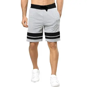 Short de sport athlétique pour hommes, vente en gros, longueur genou, bords bruts, poche latérale, cordon de serrage, survêtement court, été, plage, Capri