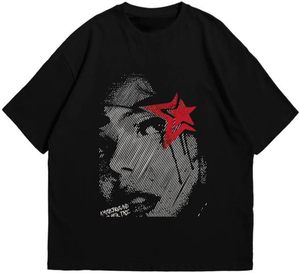 T-shirt imprimé pour homme de haute qualité à épaules tombantes surdimensionné, design graphique personnalisé, impression sérigraphique, streetwear - Product Image 1