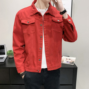 New Autumn and <b>Winter</b> Men's Slim Denim Jacket Korean Style Large Size Fashionable Casual Cardigan Jacket - Product Image 2