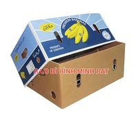 OEM bedruckter wellpappe-Bananenkarton Papierbox Verpackung langlebige Fruchtbox benutzerdefinierter wellpappe-Platte wiederverwertbar