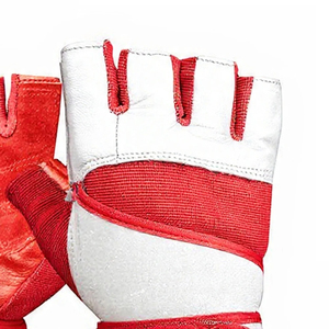 Colorful Half Finger Fitness <b>Gloves</b> PU Leather Weight Lifting Gym Training <b>Gloves</b> with Adjustable Wrist Strap - Product Image 6