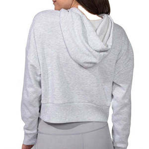 Customized <b>Crop</b> <b>Top</b> Hoodie for Women Autumn/Winter Fleece Fabric Streetwear 100% Cotton <b>Crop</b> <b>Top</b> <b>Hoodies</b> - Product Image 3