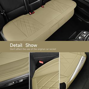 Linen and PVC Microfiber Leather <b>Car</b> <b>Seat</b> <b>Cover</b> Full Set Front and <b>Back</b> <b>Seat</b> Protectors with Storage Pocket - Product Image 6